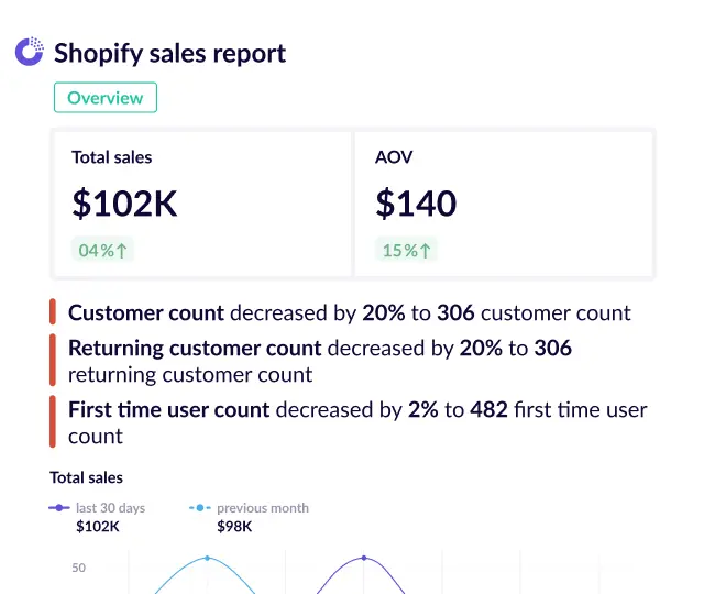 Shopify sales report template